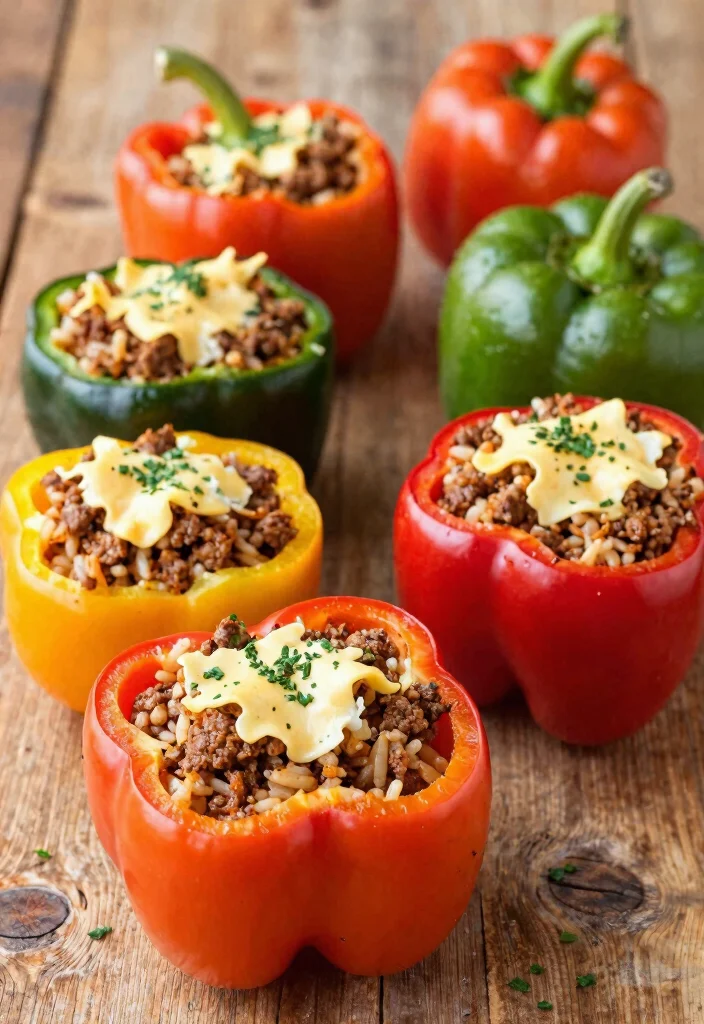 20 Crockpot Freezer Meals You Can Prep in One Day - 13. Stuffed Bell Peppers 1