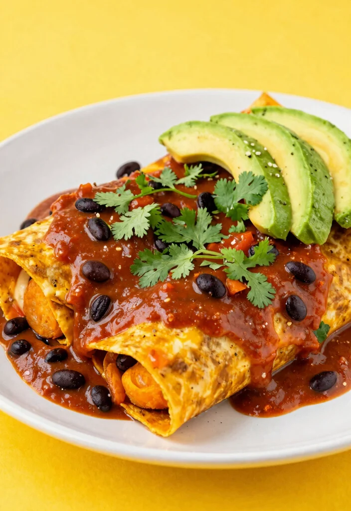 20 Crockpot Freezer Meals You Can Prep in One Day - 9. Sweet Potato and Black Bean Enchiladas 1