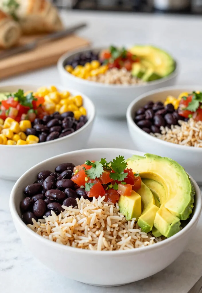 20 Easy Vegan Meal Prep Recipes to Save Time and Money - 13. Vegan Burrito Bowls 1