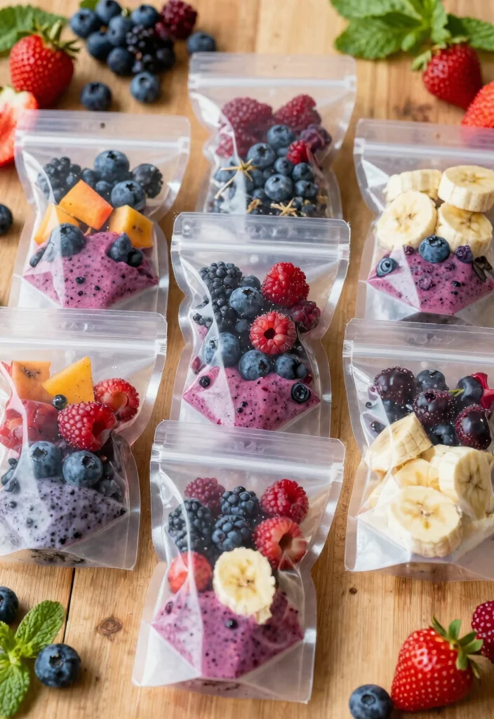 20 Easy Vegan Meal Prep Recipes to Save Time and Money - 17. Berry Smoothie Packs 1