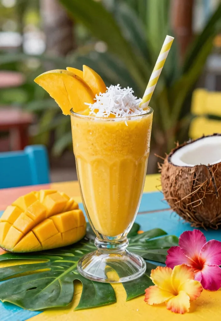 20 Gluten-Free Vegan Breakfast Recipes to Start Right - 2. Tropical Mango Coconut Smoothie 1