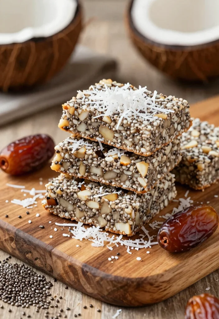20 Healthy High-Protein Vegan Recipes for Strong Bodies - 19. Coconut Chia Energy Bars 1