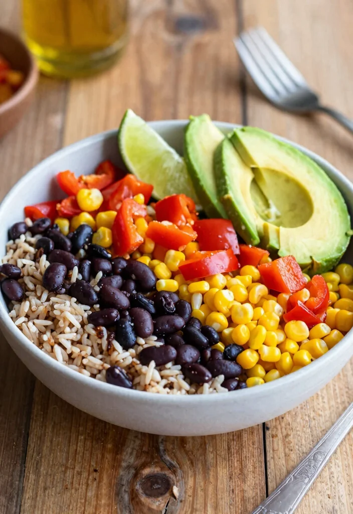 20 Healthy High-Protein Vegan Recipes for Strong Bodies - 20. Veggie-Packed Burrito Bowl 1