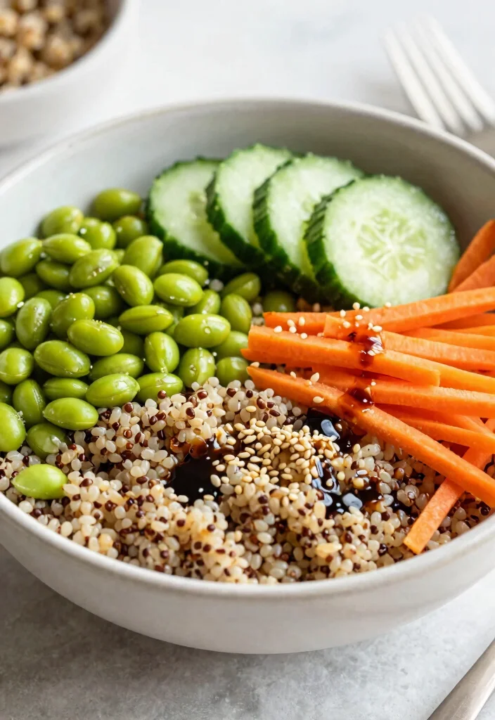 20 Healthy High-Protein Vegan Recipes for Strong Bodies - 6. Edamame and Quinoa Bowl 1