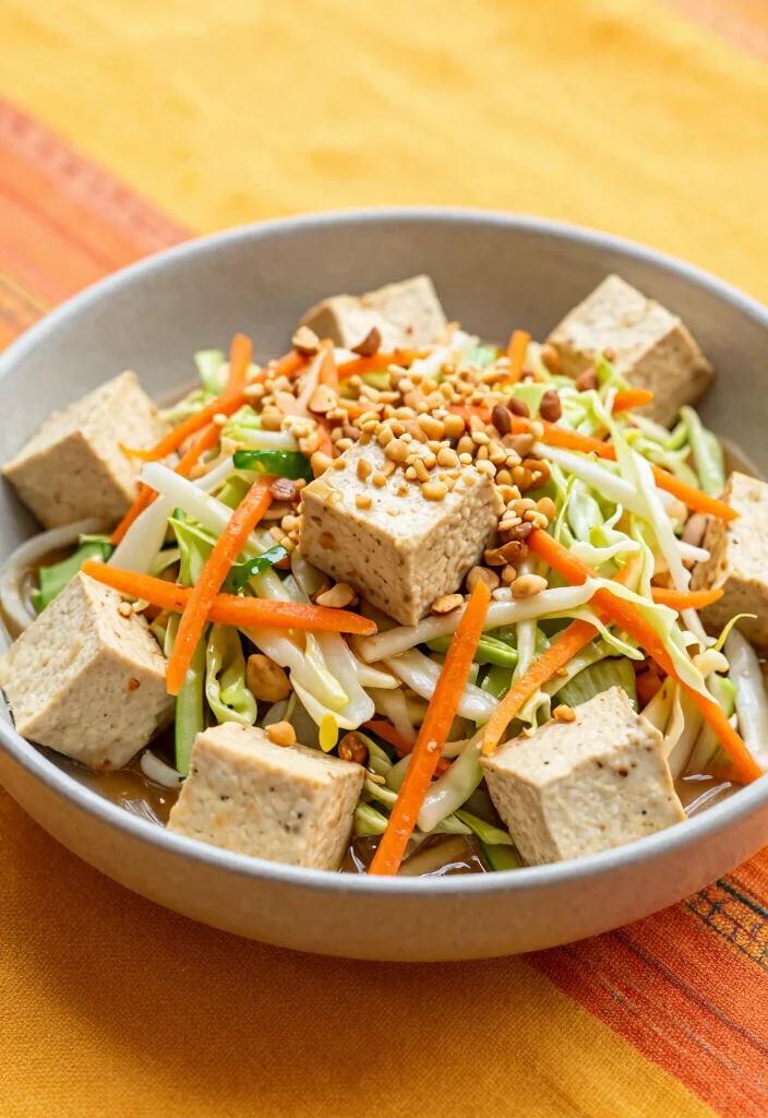 20 High-Protein Vegan Salads for a Filling Meal - 11. Thai Peanut Tofu Salad 1