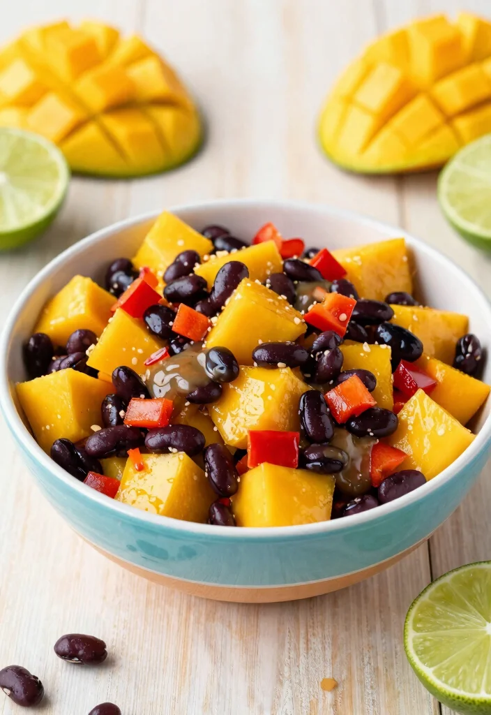 20 High-Protein Vegan Salads for a Filling Meal - 19. Mango & Black Bean Salad 1