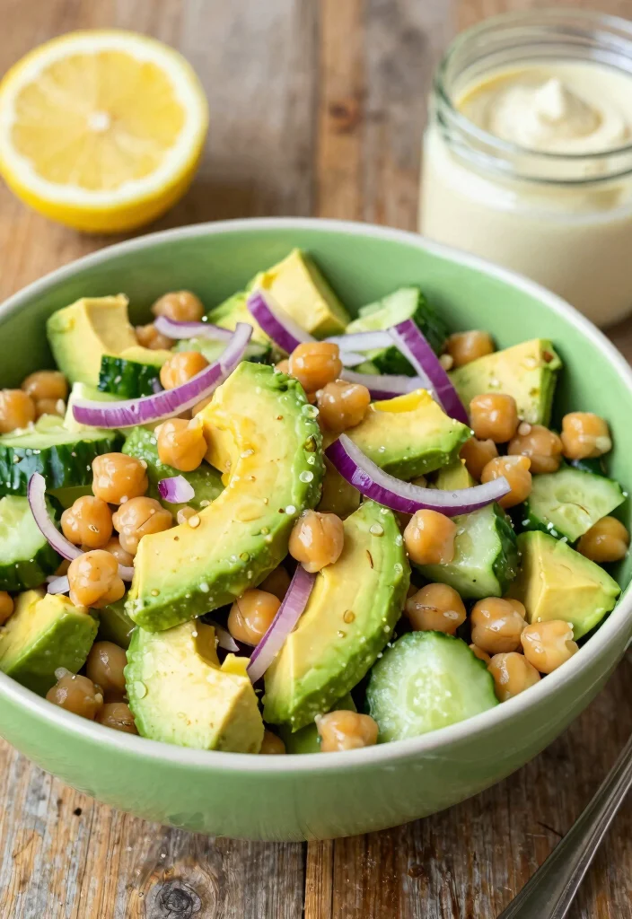 20 High-Protein Vegan Salads for a Filling Meal - 2. Chickpea & Avocado Salad 1