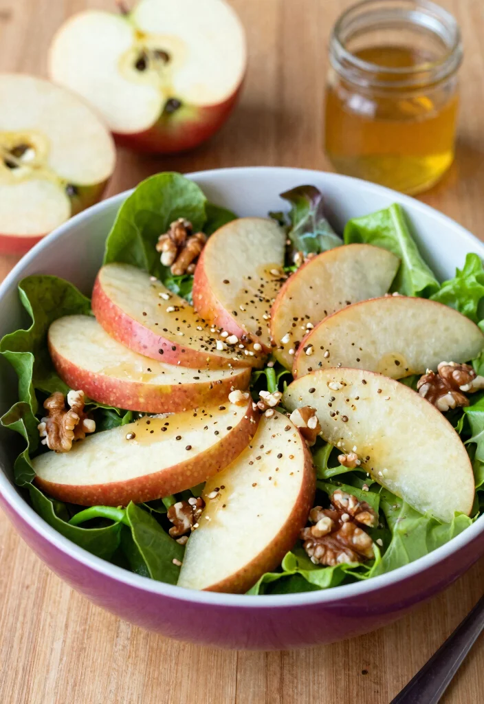 20 High-Protein Vegan Salads for a Filling Meal - 8. Apple & Walnut Salad 1