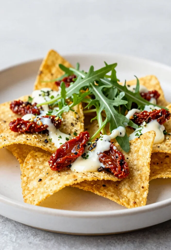 20 Loaded Vegan Nachos Recipes with Plant-Based Cheese - 16. Vegan Nachos with Roasted Garlic and Herb Cheese 1