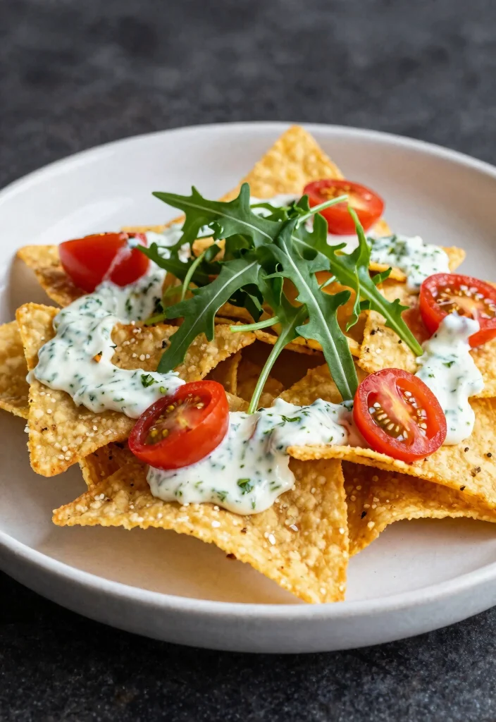 20 Loaded Vegan Nachos Recipes with Plant-Based Cheese - 20. Vegan Nachos with Garlic Herb Cream Cheese 1