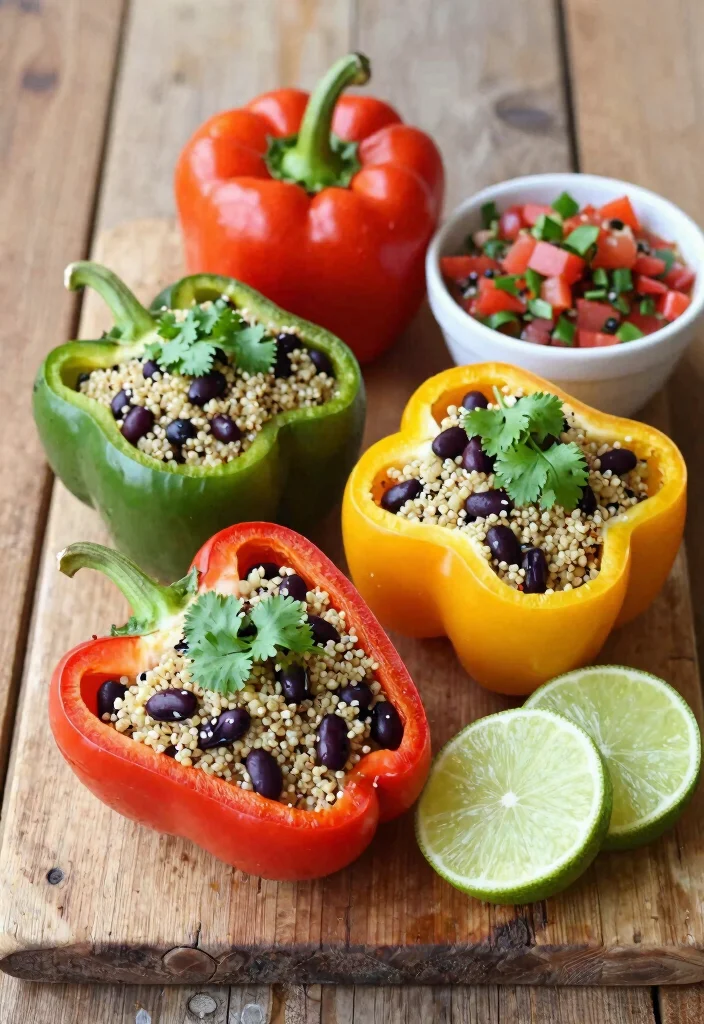 20 Raw Vegan Recipes You Can Make in 20 Minutes - 10. Savory Stuffed Bell Peppers 1