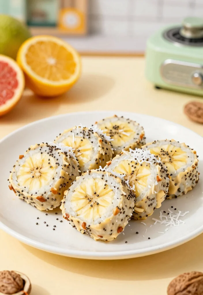20 Raw Vegan Recipes You Can Make in 20 Minutes - 11. Nutty Banana Sushi 1