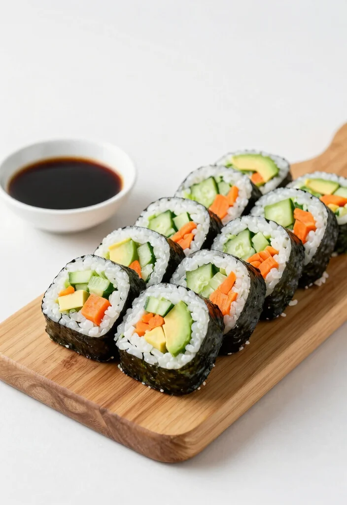 20 Raw Vegan Recipes You Can Make in 20 Minutes - 3. Quick & Crunchy Vegetable Sushi Rolls 1
