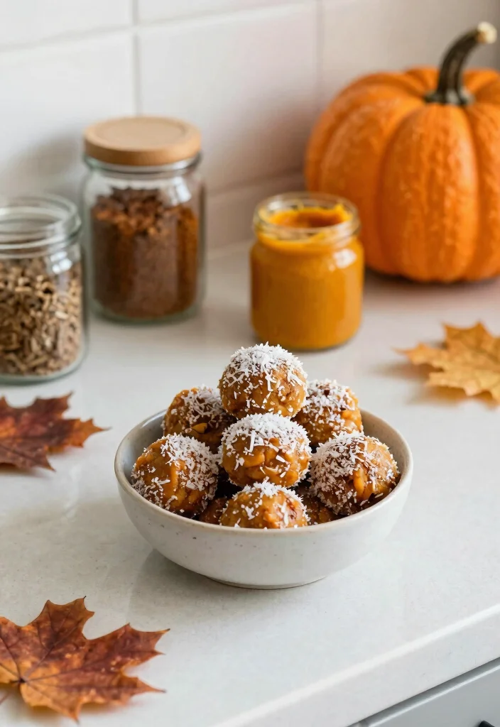 20 Spooky Vegan Halloween Treats Kids and Adults Love - 2. Pumpkin Spice Energy Bites 1