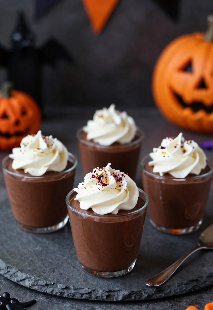 20 Spooky Vegan Halloween Treats Kids and Adults Love - 20. Spooky Chocolate Mousse 1