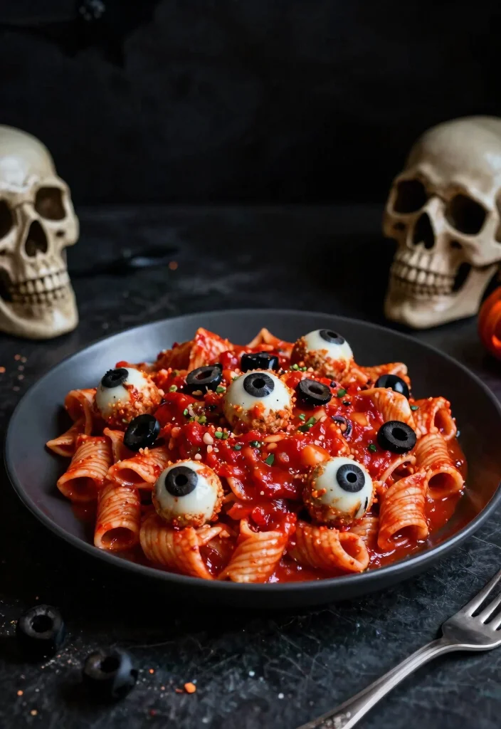 20 Spooky Vegan Halloween Treats Kids and Adults Love - 6. Eyeball Pasta 1