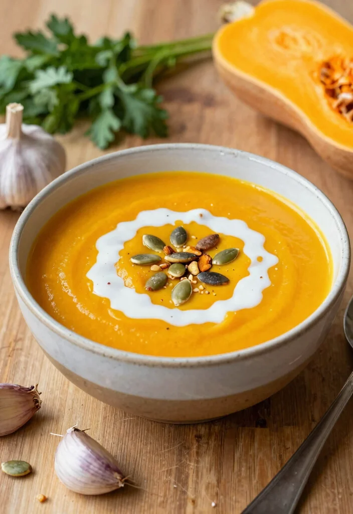 20 Vegan Butternut Squash Recipes (Soups, Pasta and More) - 1. Creamy Butternut Squash Soup 1