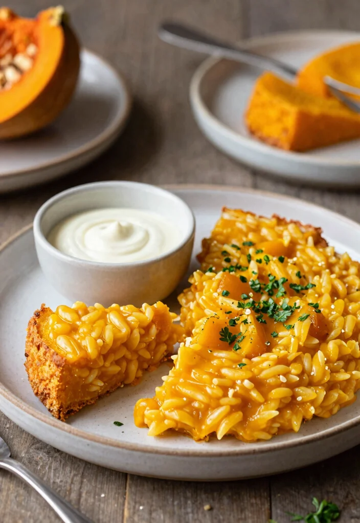 20 Vegan Butternut Squash Recipes (Soups, Pasta and More) - 12. Butternut Squash and Sage Risotto Cakes 1