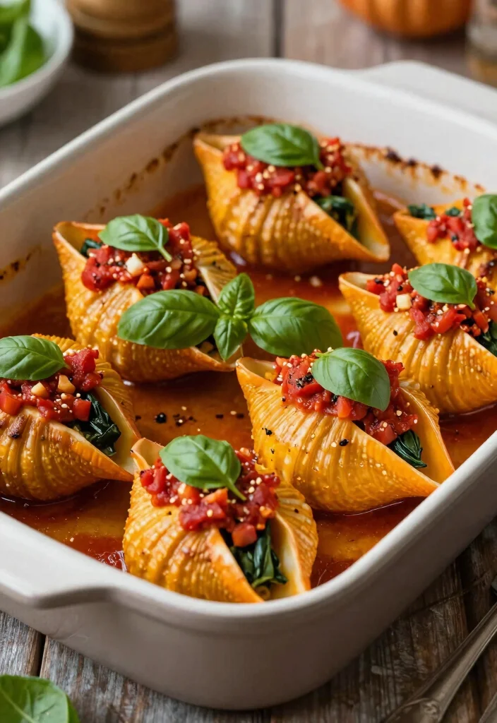 20 Vegan Butternut Squash Recipes (Soups, Pasta and More) - 15. Butternut Squash and Spinach Stuffed Shells 1