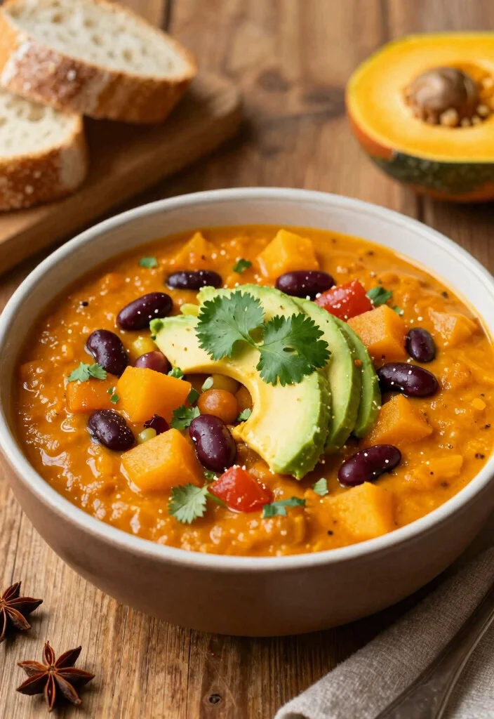 20 Vegan Butternut Squash Recipes (Soups, Pasta and More) - 17. Butternut Squash and Bean Chili 1