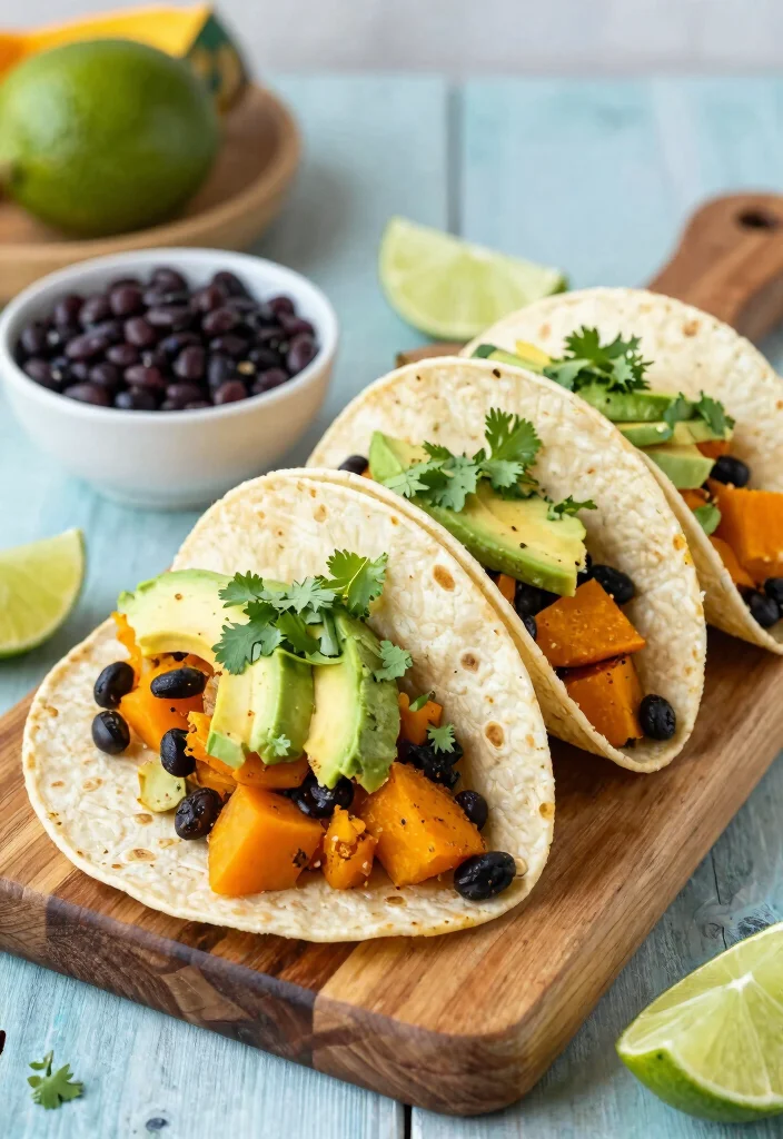 20 Vegan Butternut Squash Recipes (Soups, Pasta and More) - 3. Spiced Butternut Squash & Black Bean Tacos 1
