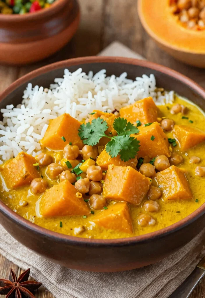 20 Vegan Butternut Squash Recipes (Soups, Pasta and More) - 5. Butternut Squash & Chickpea Curry 1