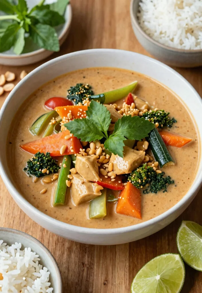 20 Vegan Crockpot Recipes That Practically Cook Themselves - 11. Thai Peanut Stew 1