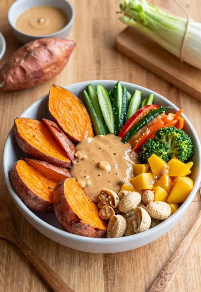 20 Vegan Freezer Meals for Easy Make-Ahead Dinners - 10. Thai Peanut Sweet Potato Buddha Bowl 1