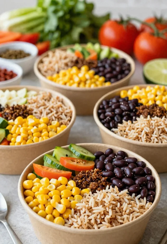 20 Vegan Freezer Meals for Easy Make-Ahead Dinners - 9. Vegan Burrito Bowls 1