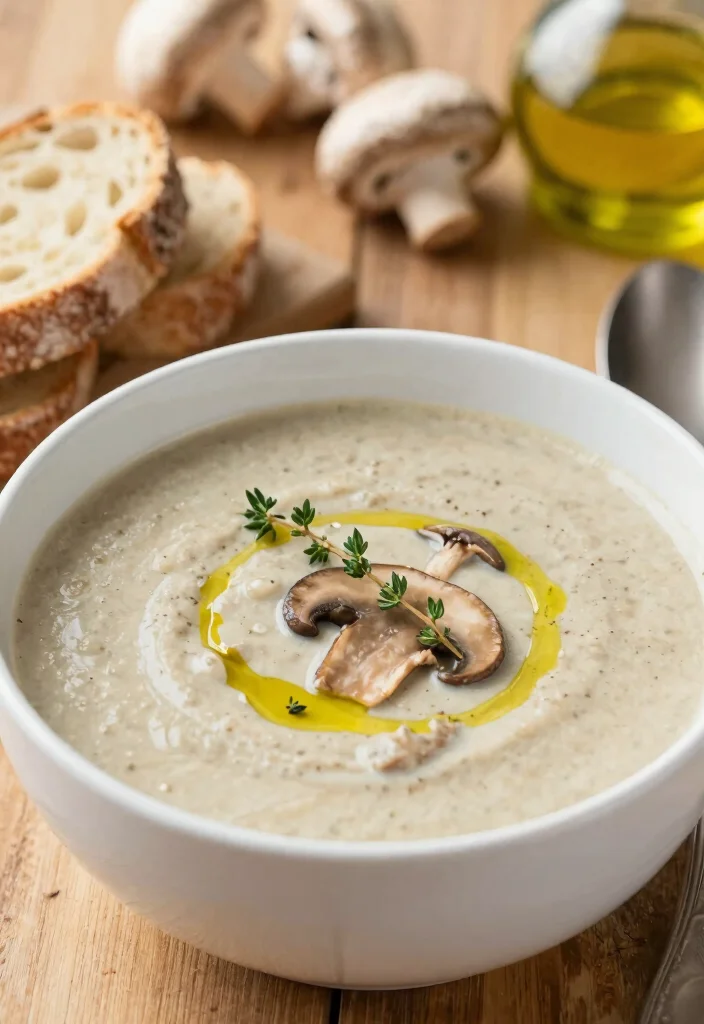 20 Vegan Mushroom Recipes: Soups, Pasta and Main Dishes - 1. Creamy Vegan Mushroom Soup 1