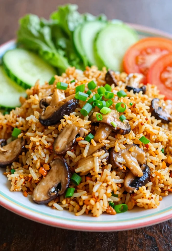 20 Vegan Mushroom Recipes: Soups, Pasta and Main Dishes - 11. Vegan Mushroom Fried Rice 1