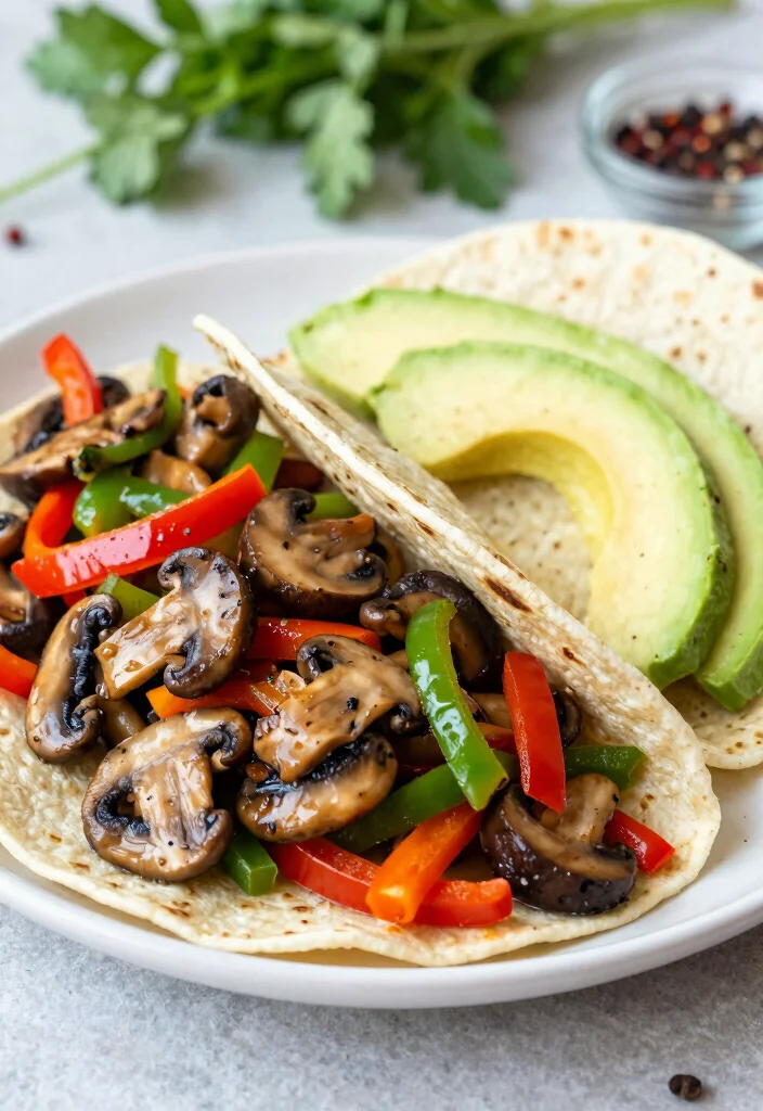 20 Vegan Mushroom Recipes: Soups, Pasta and Main Dishes - 15. Vegan Mushroom Fajitas 1