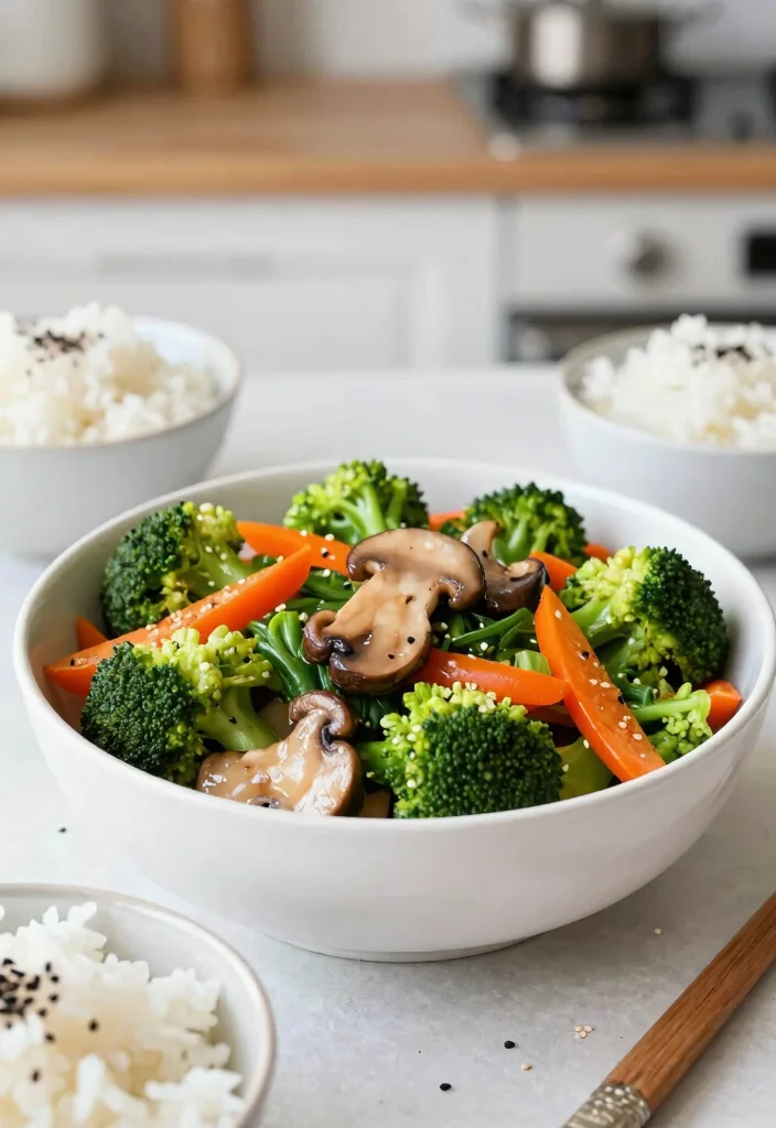 20 Vegan Mushroom Recipes: Soups, Pasta and Main Dishes - 16. Vegan Mushroom and Broccoli Stir-Fry 1