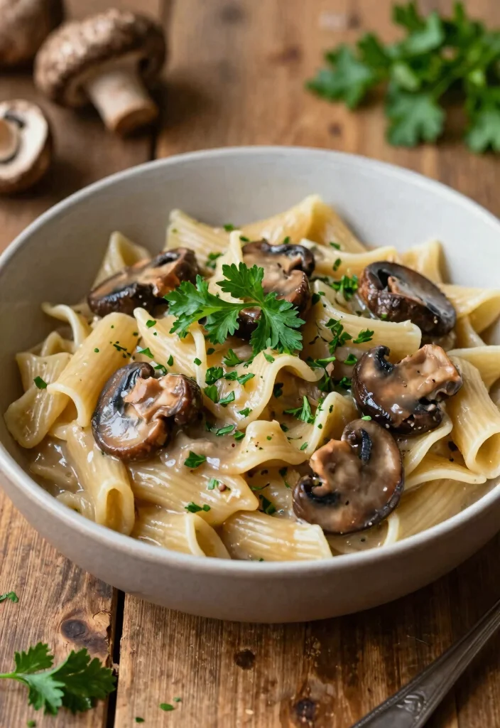 20 Vegan Mushroom Recipes: Soups, Pasta and Main Dishes - 3. Vegan Mushroom Stroganoff 1