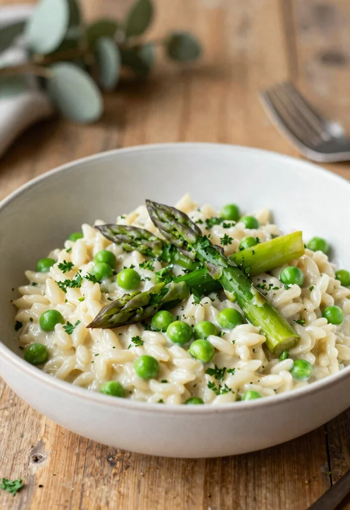 20 Vegan Thanksgiving Main Dishes That Impress Every Guest - 12. Vegan Risotto with Asparagus and Peas 1
