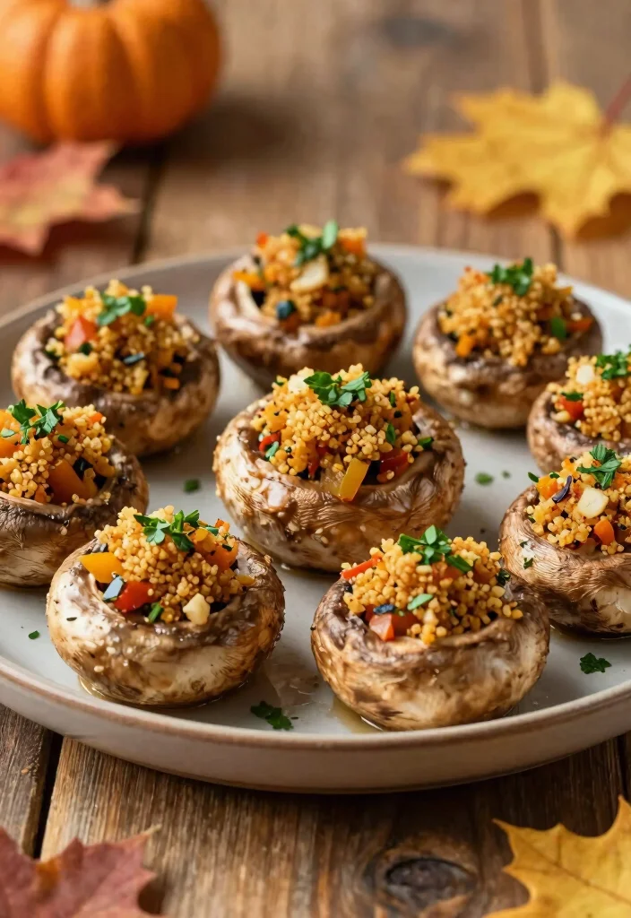 20 Vegan Thanksgiving Main Dishes That Impress Every Guest - 17. Stuffed Portobello Mushrooms 1