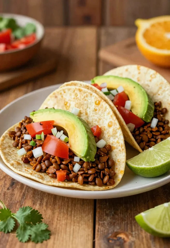 20 Vegan Thanksgiving Main Dishes That Impress Every Guest - 20. Vegan Tacos with Spicy Lentil Filling 1
