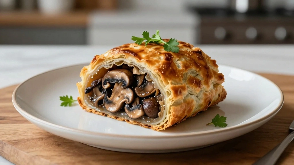 Ultimate Vegan Wellington (Crispy Puff Pastry + Rich Mushroom Filling)