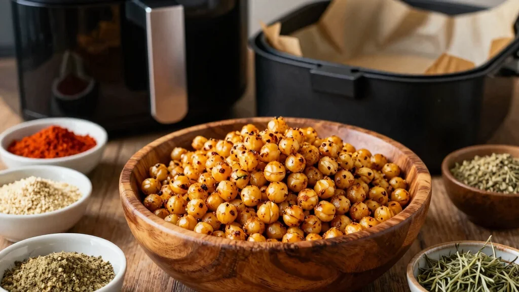 9 Crispy Air Fryer Roasted Chickpeas Recipes Crunchy Seasoned and High Protein